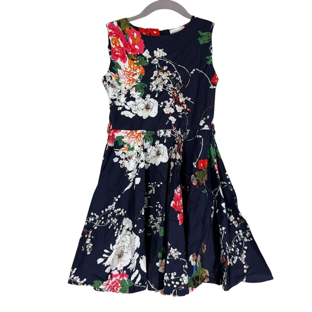 HBB Magic Dress Girls 8 Multicolor Floral Fit & Flare Sleeveless Party Dressy